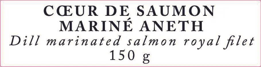 Cœur saumon mariné aneth 150g 20x77