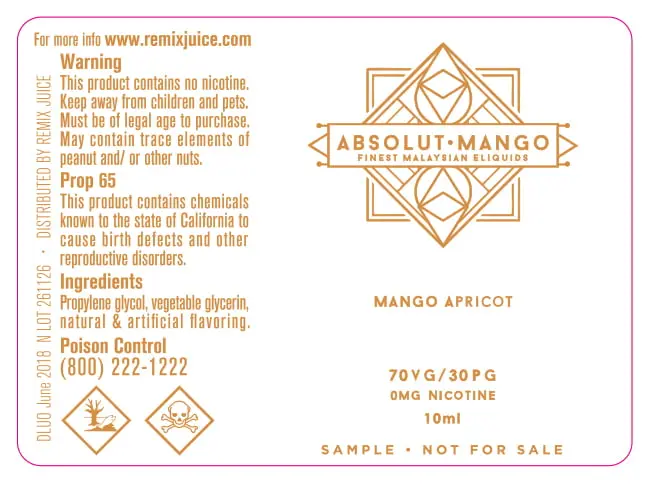 52X38 10ML ABSOLUT MANGO ABRICOT_10ml_REMIX