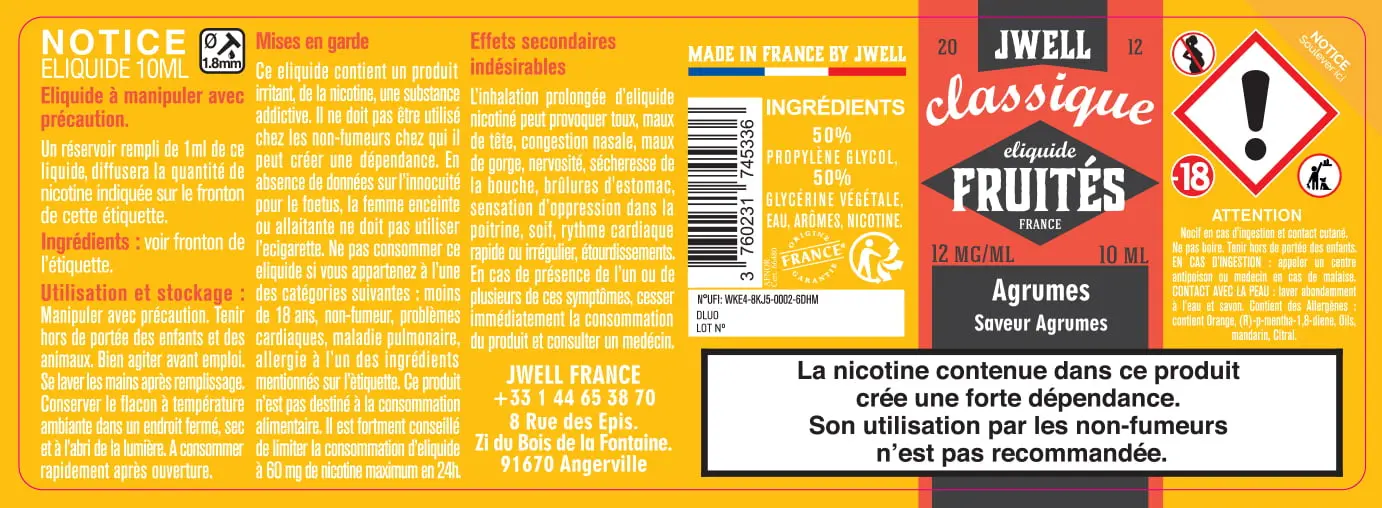 40X114 10ML AGRUMES 10ML_12MG_CLASSIC FRUITES