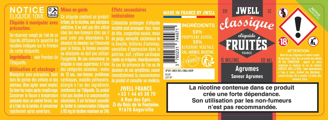 40X114 10ML AGRUMES 10ML_6MG_CLASSIC FRUITES