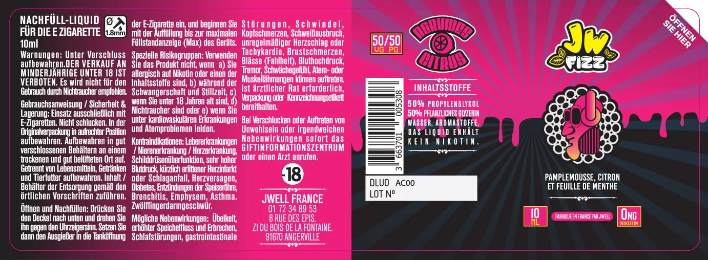 40X114 10ML AGRUMES CITRUS 10ml GERMAN_0mg