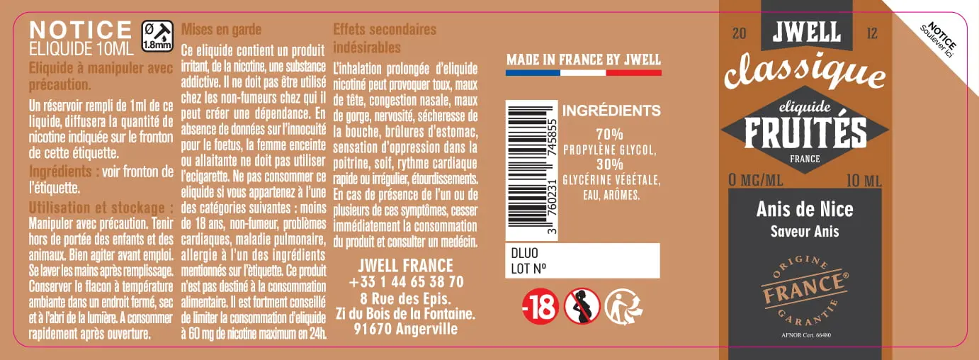 40X114 10ML ANIS DE NICE 10ml_0MG - CLASSIC FRUITES (1)