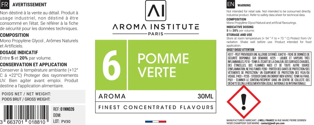 40X95 30ML AROMA6_PommeVerte