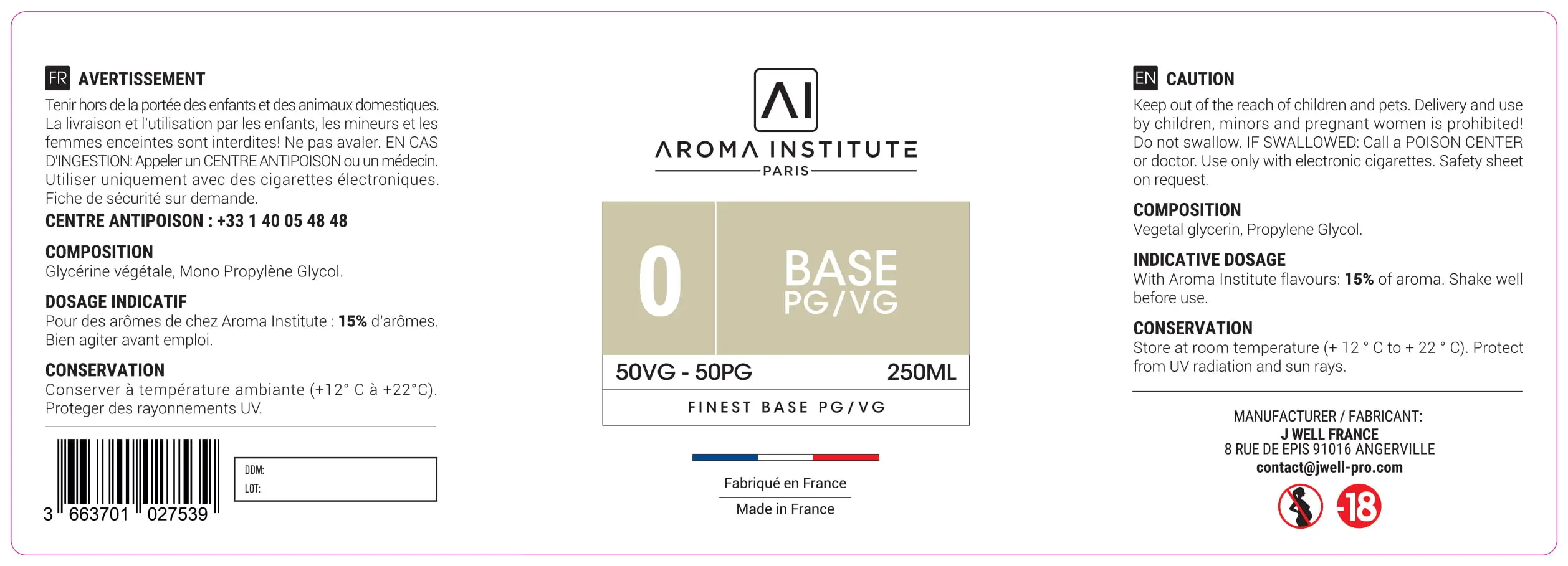 64X210 250ML AROMA_00_BASE_250ML_50-50