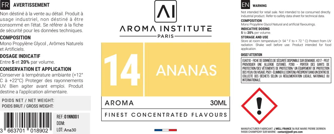 40X95 30ML AROMA_14_Ananas