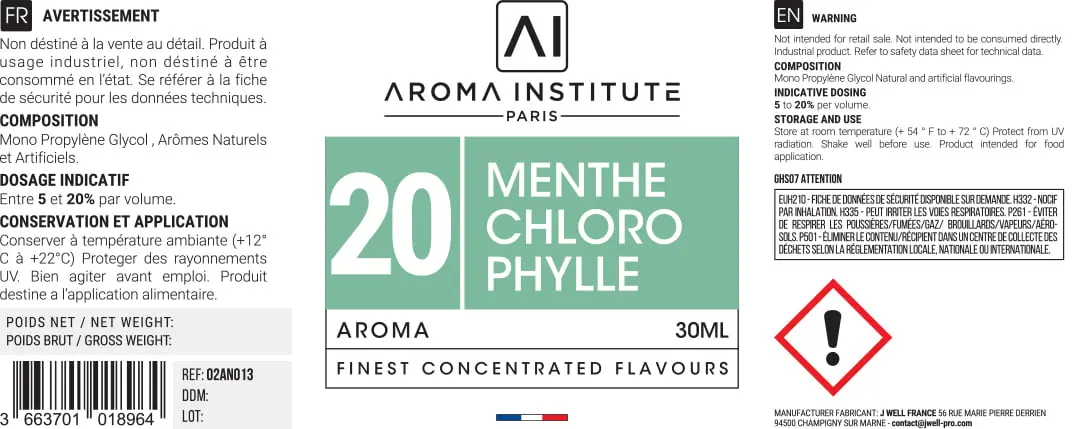 40X95 30ML AROMA_20_MentheChlorophylle