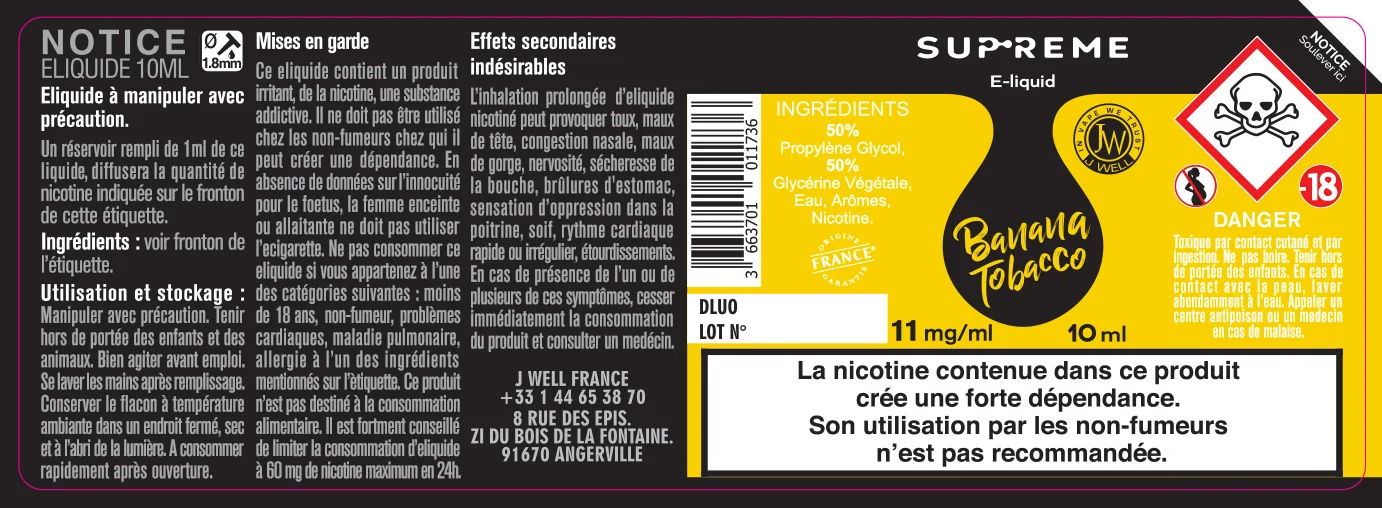 40X114 10ML BANANA-TOBACCO_SUPREME_10ml_11mg