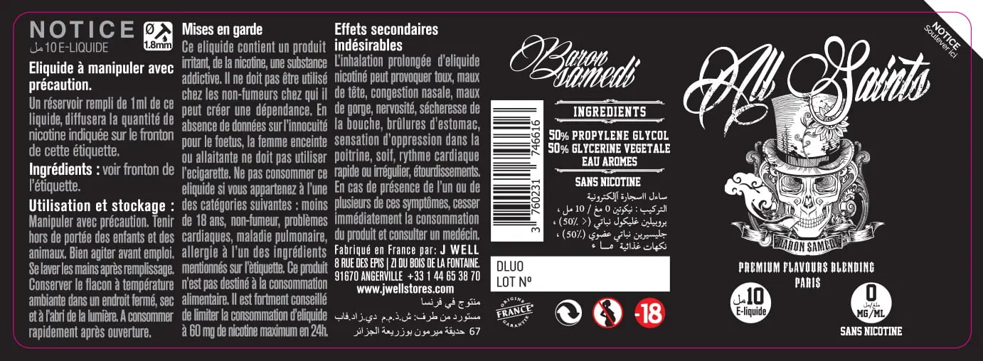 40X114 10ML BARON SAMEDI 10ml ALGERIA-0mg