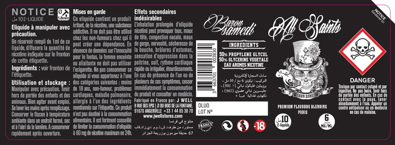 40X114 10ML BARON SAMEDI 10ml ALGERIA-6mg