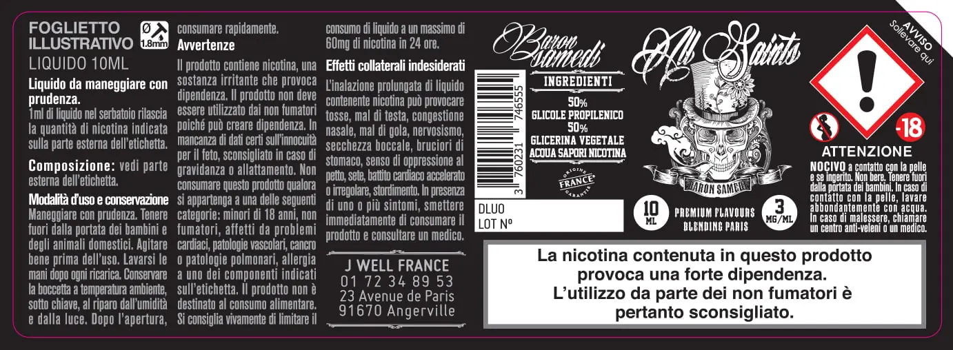 40X114 10ML BARON SAMEDI 10ml-IT-3mg
