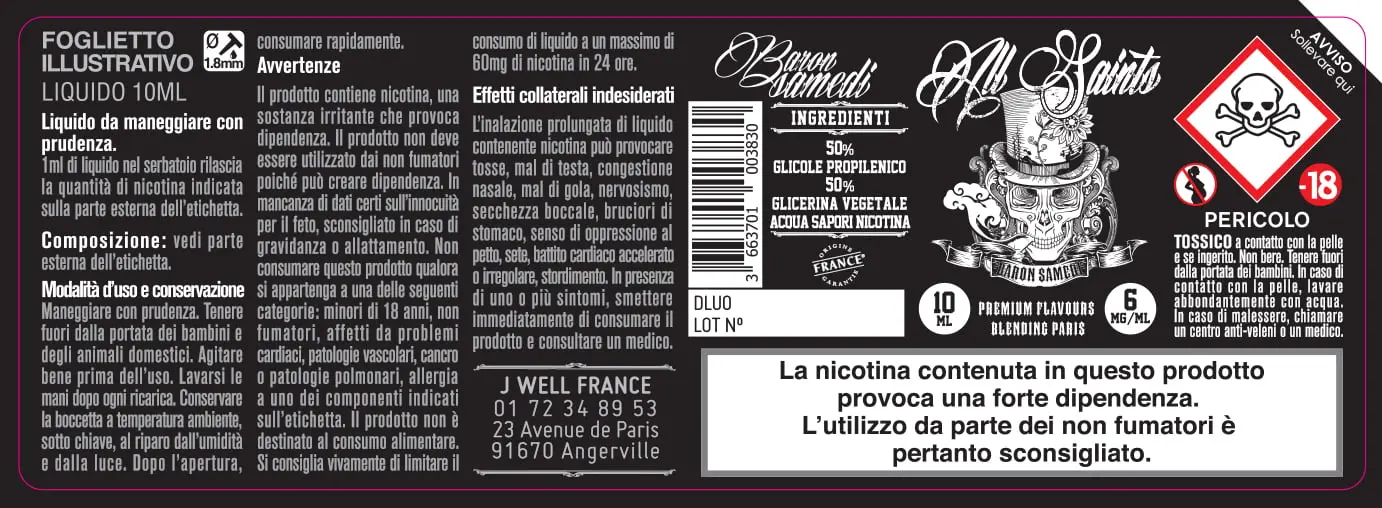 40X114 10ML BARON SAMEDI 10ml-IT-6mg