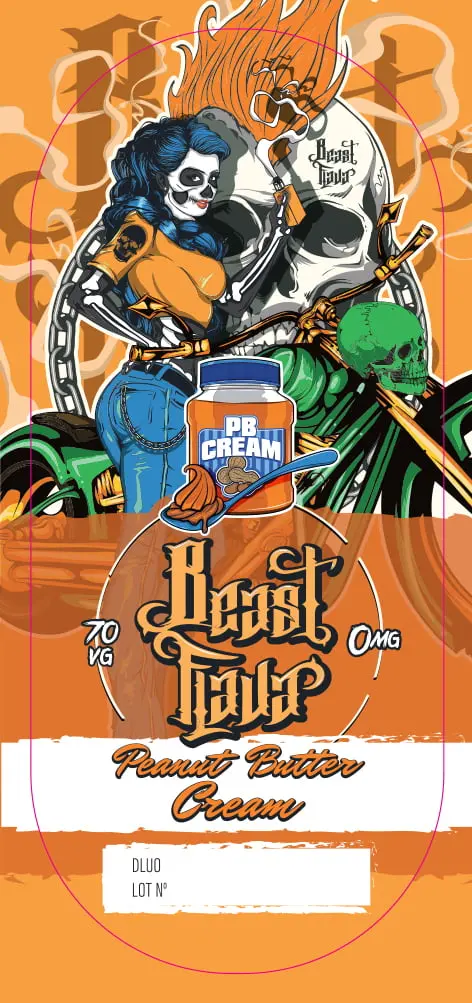80X35 500ML BEAST-FLAVA_Peanut-Butter-Cream_35x80cm BAG Box