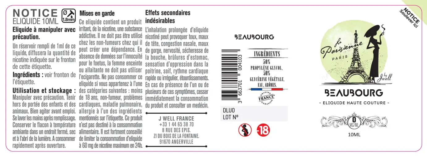 40X114 10ML BEAUBOURG-10ml-0mg