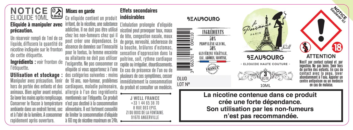 40X114 10ML BEAUBOURG-10ml-3mg