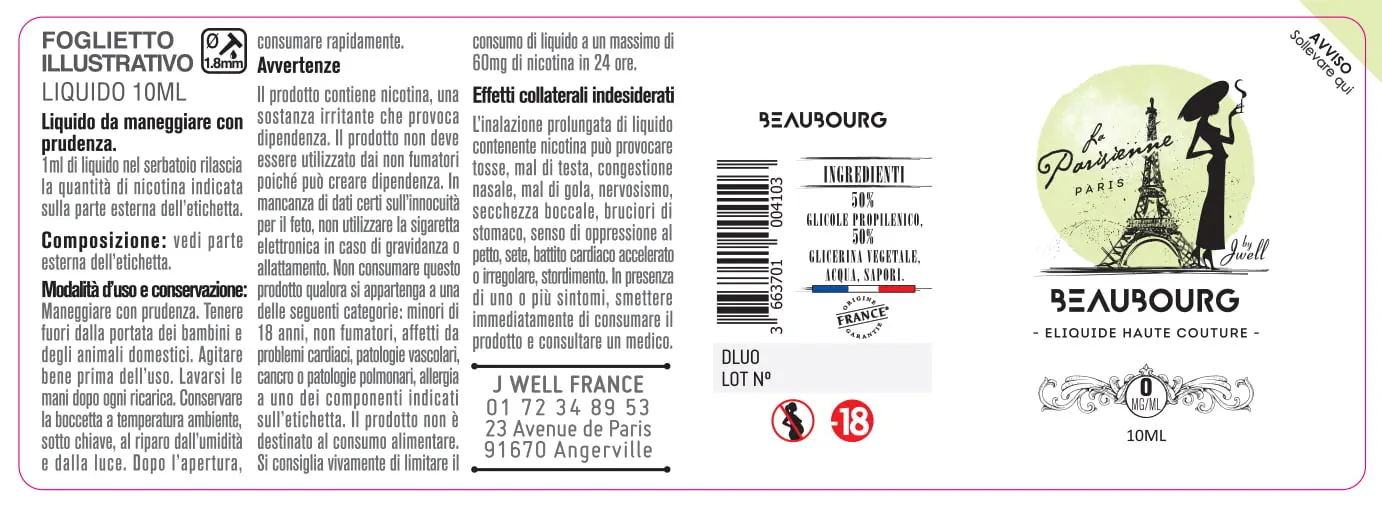 40X114 10ML BEAUBOURG 10ml-IT- 0mg