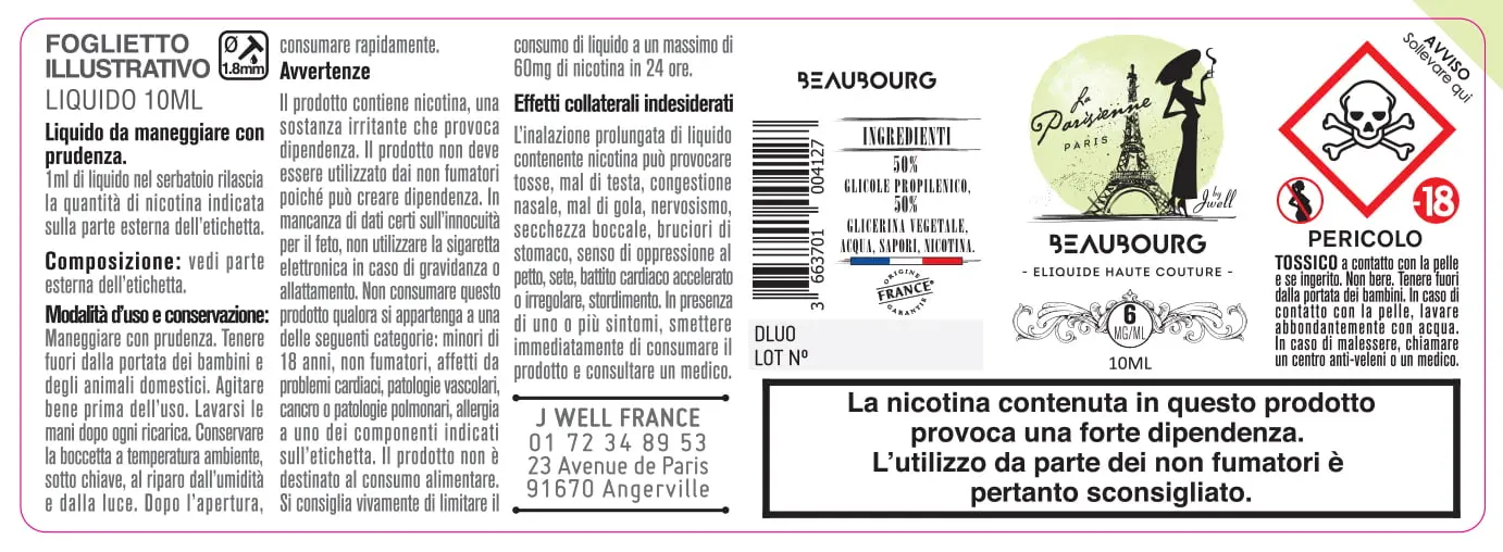 40X114 10ML BEAUBOURG 10ml-IT- 6mg
