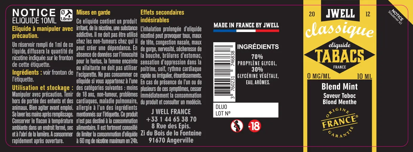 40X114 10ML BLEND-MINT-10ml-0mg
