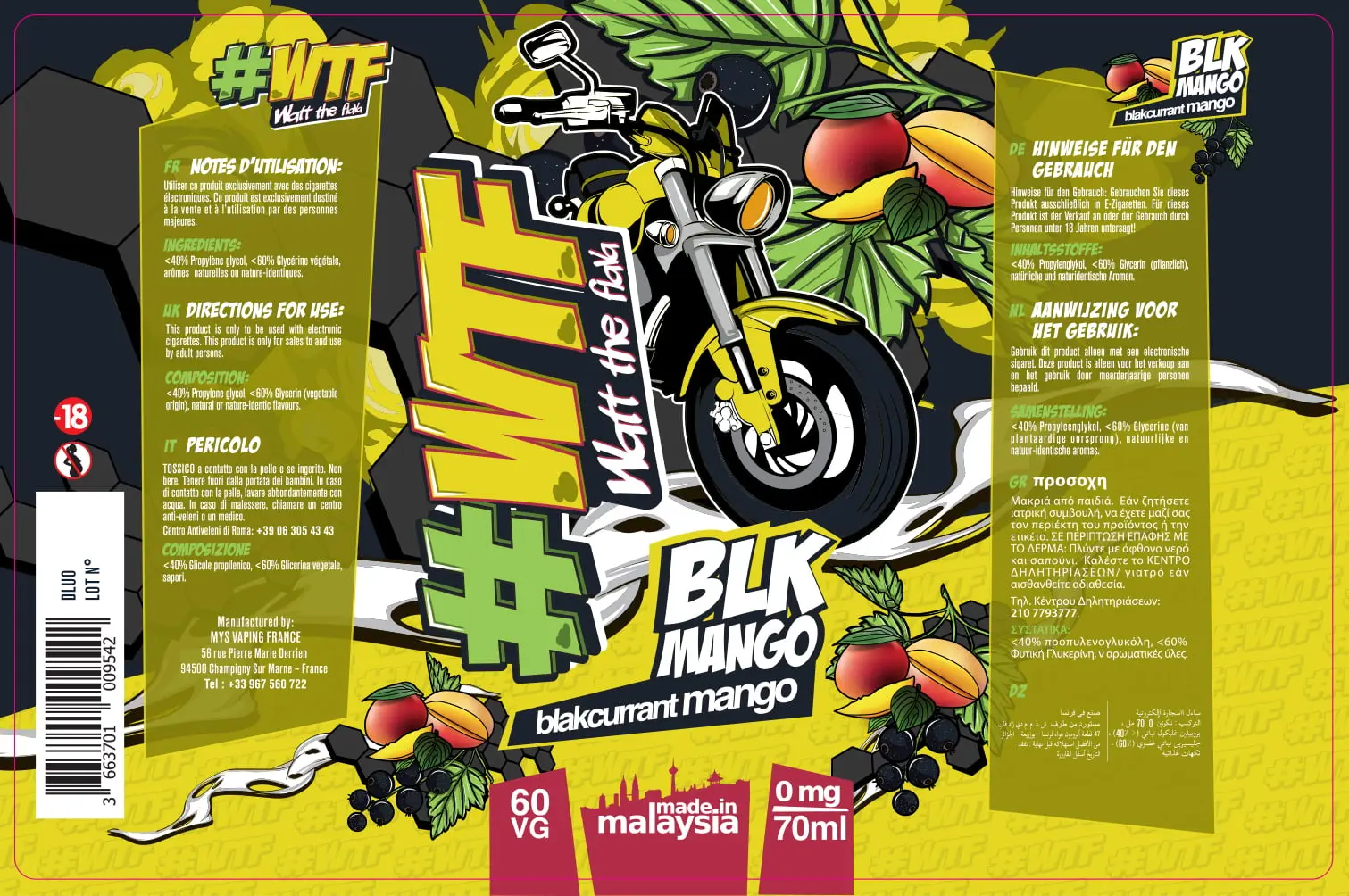 82X125 70ML BLK MANGO-WTF_70ml