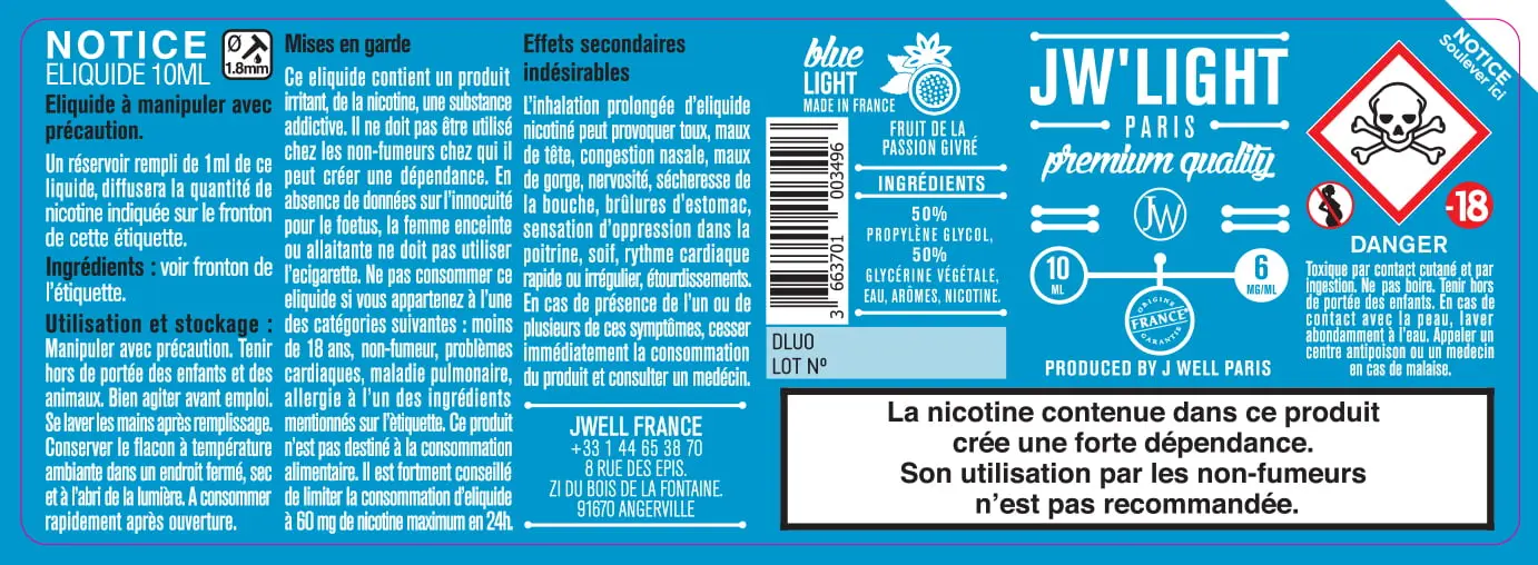 40X114 10ML BLUE-LIGHT-10ml-6mg
