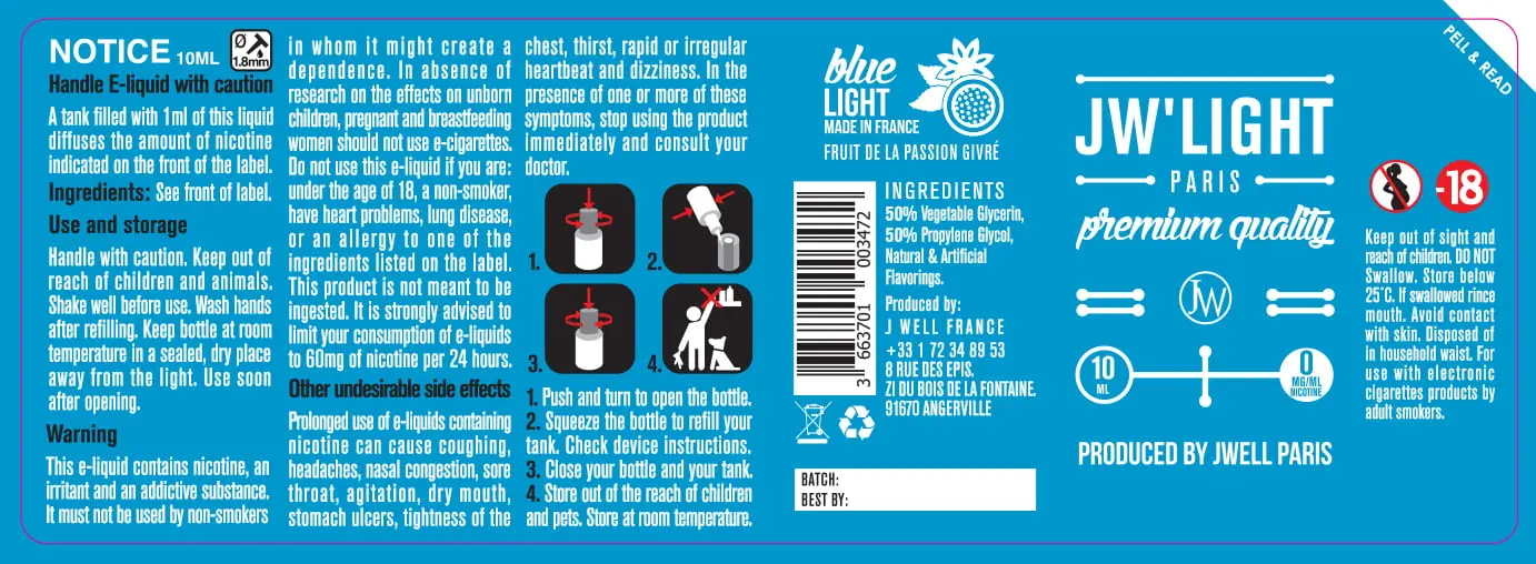 40X114 10ML BLUE LIGHT 10ml-UK - 0mg