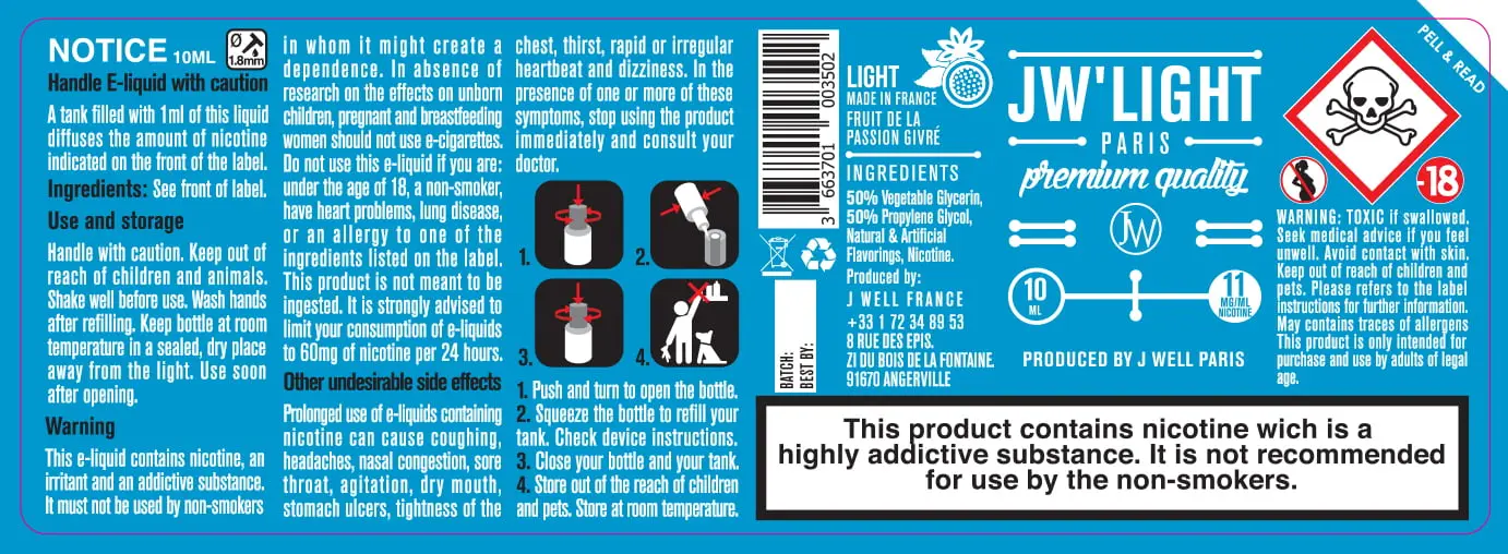 40X114 10ML BLUE LIGHT 10ml-UK - 11mg