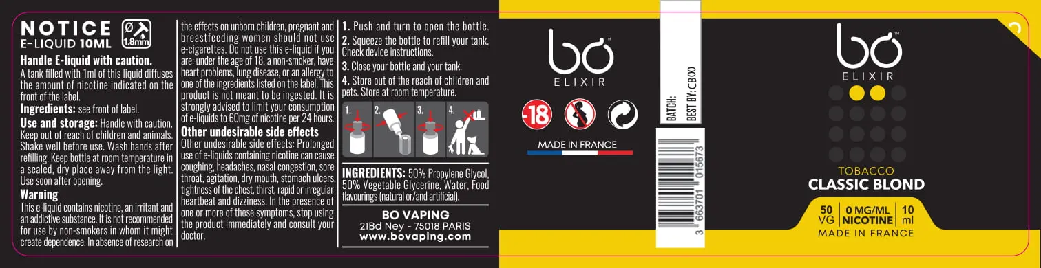 30X125 10ML BO-ELIXIR_CLASSIC-BLOND_10ml_EN_0mg