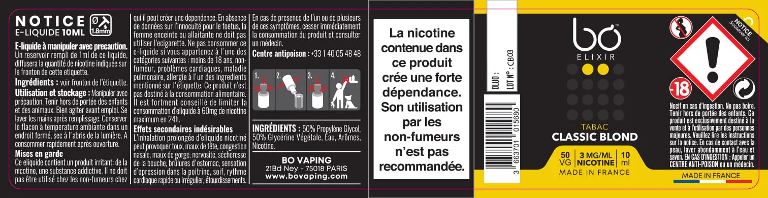 30X125 10ML BO-ELIXIR_CLASSIC-BLOND_10ml_FR_3mg