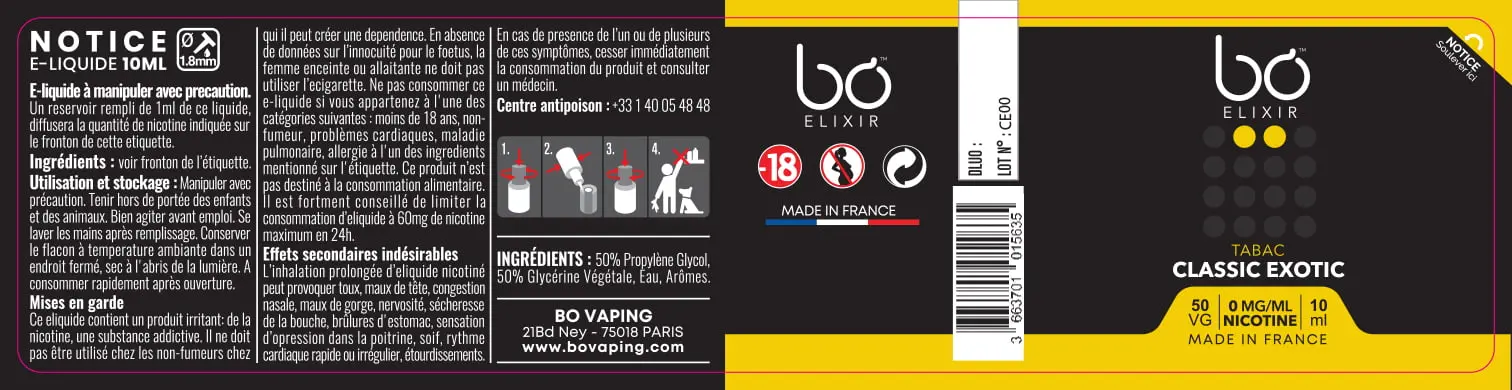 30X125 10ML BO-ELIXIR_CLASSIC-EXOTIC_10ml_FR_0mg