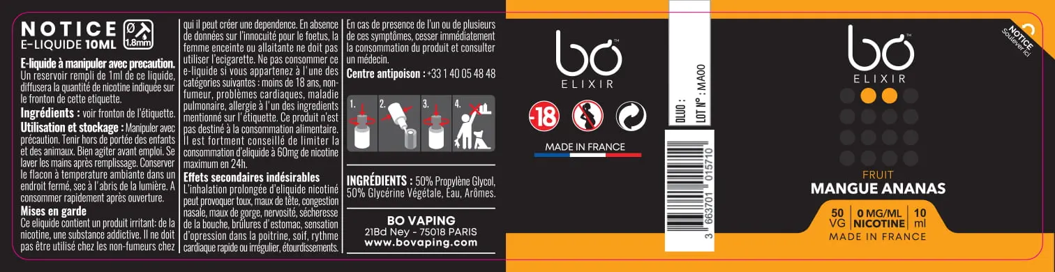 30X125 10ML BO-ELIXIR_MANGUE-ANANAS_10ml_FR_0mg