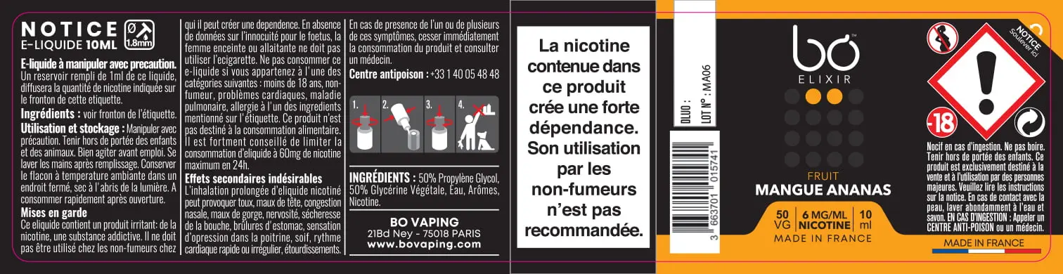 30X125 10ML BO-ELIXIR_MANGUE-ANANAS_10ml_FR_6mg