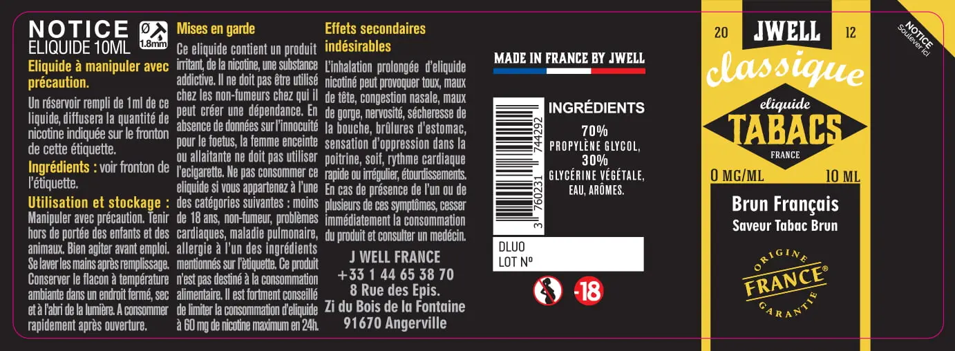 40X114 10ML BRUN-FRANCAIS-10ml-0mg