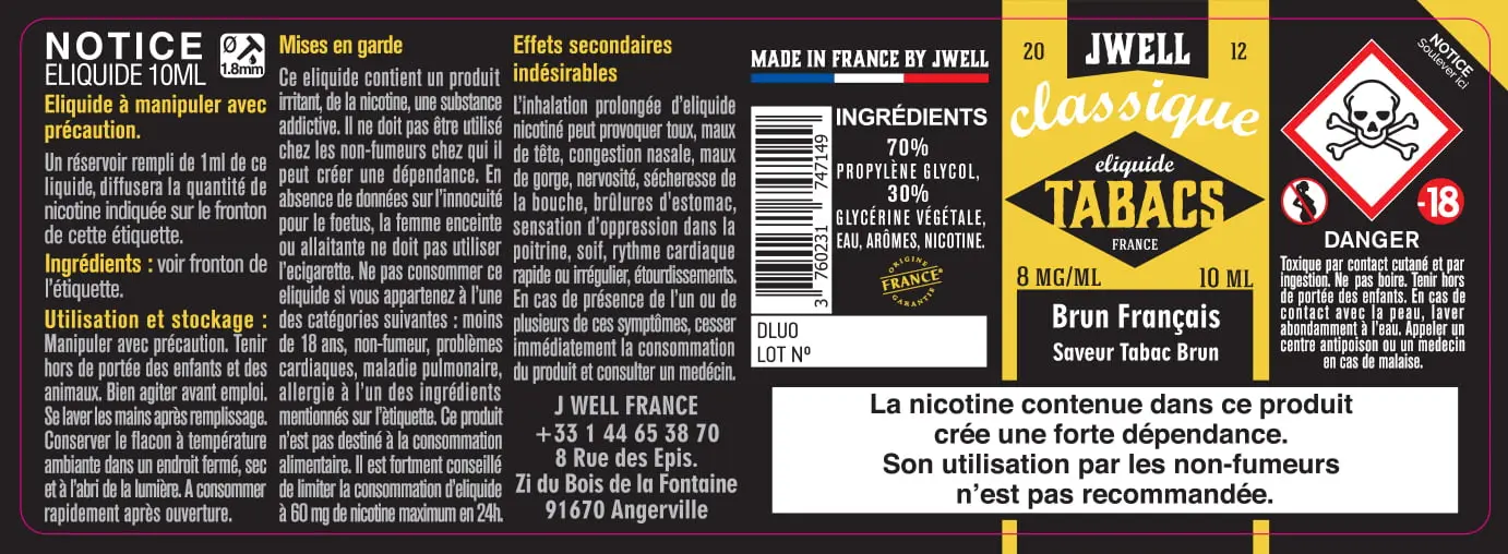 40X114 10ML BRUN-FRANCAIS-10ml-8mg