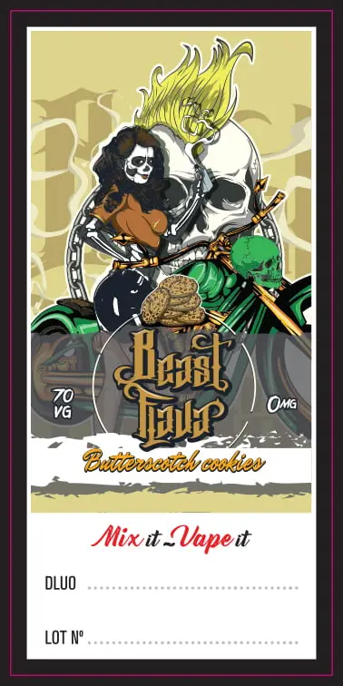 62X30 100ML BUTTERSCOTCH-COOKIES_BEAST-FLAVA_100ml Bottle