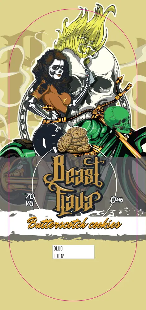 80X35 500ML BUTTERSCOTCH-COOKIES_BEAST_FLAVA_BAG Box