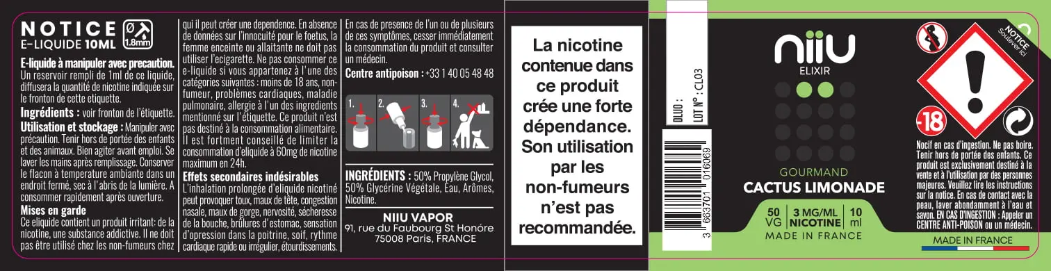 30X125 10ML CACTUS-LIMONADE_NIIU-Elixir_10ml_3mg_FR