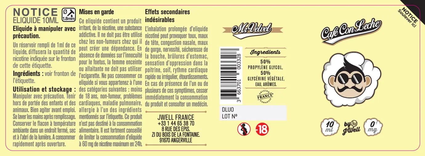 40X114 10ML CAFE-CON-LETCHE-10ml-0mg