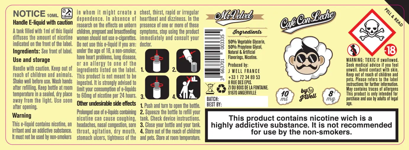 40X114 10ML CAFE CON LETCHE 10ml-UK-8mg