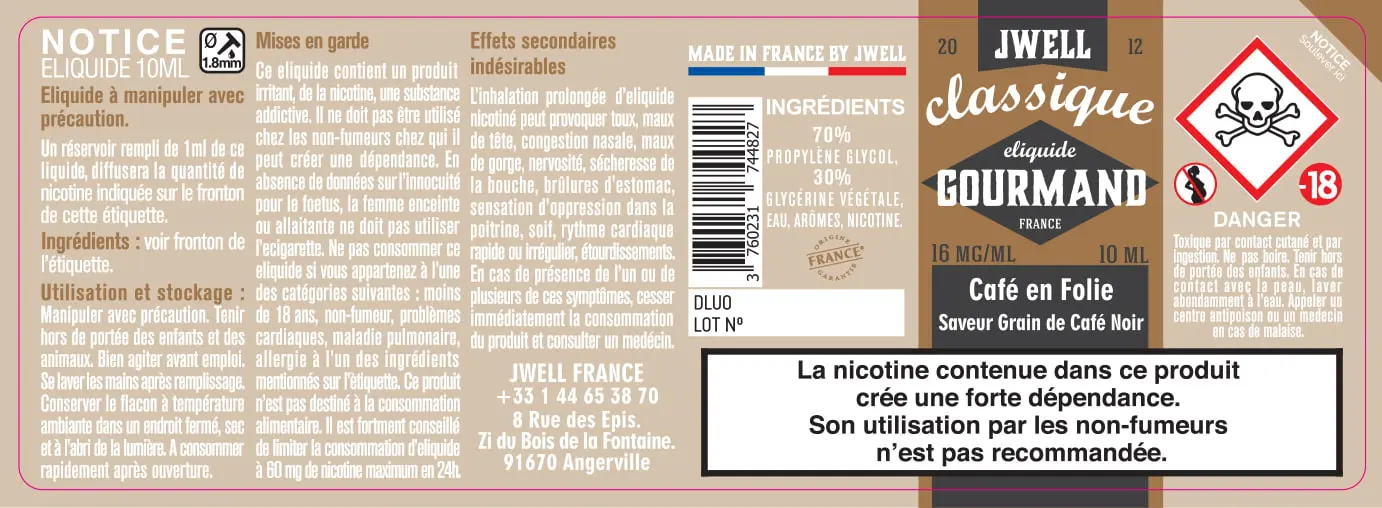 40X114 10ML CAFE-EN-FOLIE-10ml-16mg