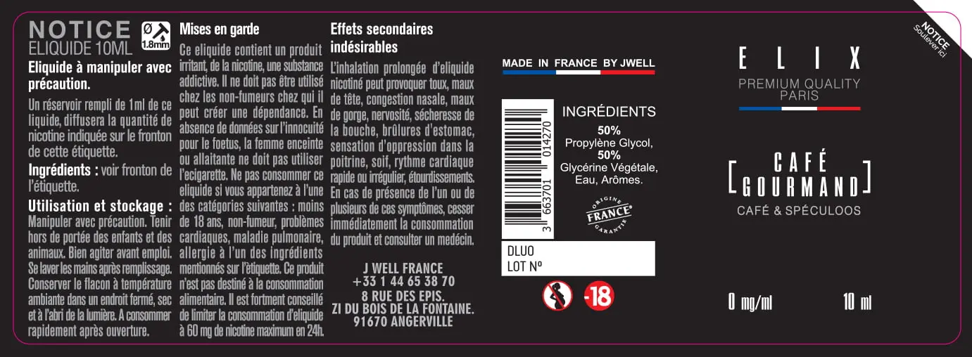 40X114 10ML CAFE-GOURMAND-10ml-0mg