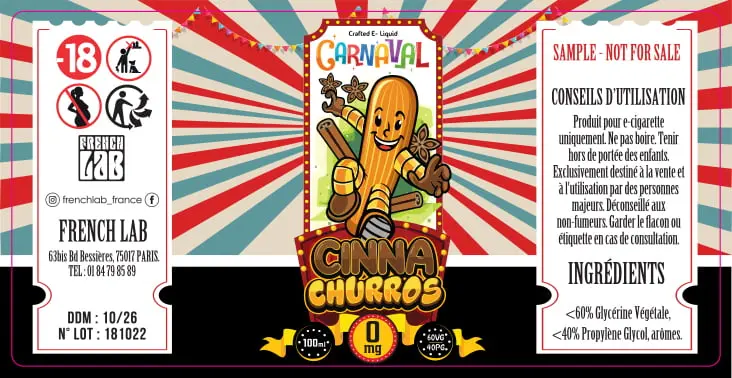 30X60 10ML CARNAVAL_CHURROS_10ML