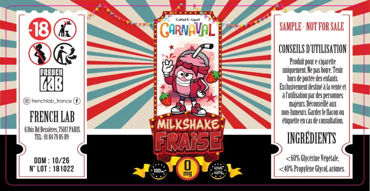 30X60 10ML CARNAVAL_milkshake_10ML
