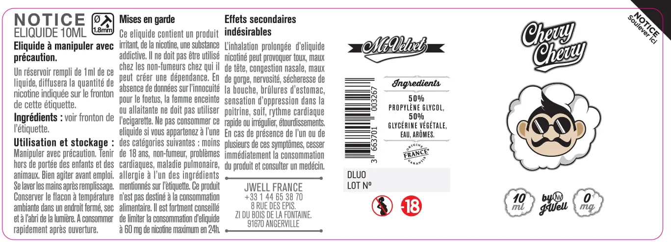 40X114 10ML CHERRY-CHERRY-10ml-0mg