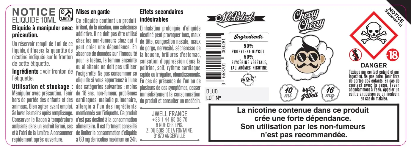 40X114 10ML CHERRY-CHERRY-10ml-16mg