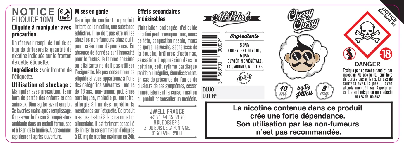 40X114 10ML CHERRY-CHERRY-10ml-8mg