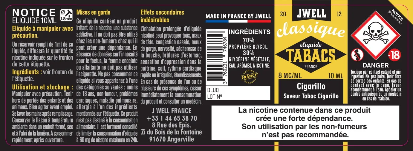 40X114 10ML CIGARILLO-10ml-8mg