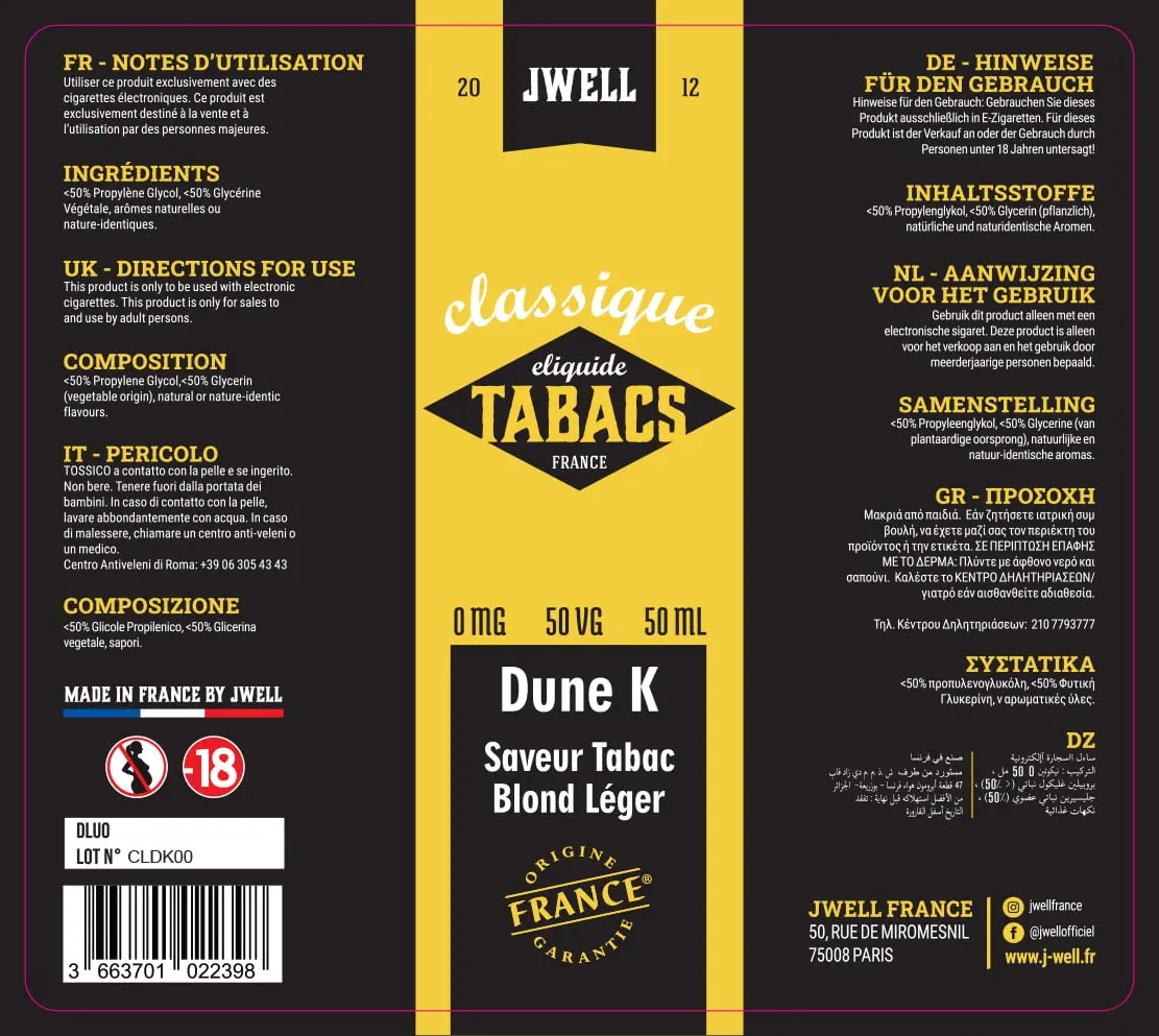 80X90 50ML CLASSIQUE - Dune K 50ML-print