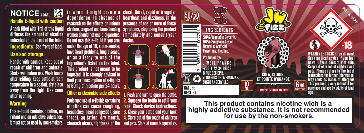 40X114 10ML COLA FIZZ 10ml-UK_6MG