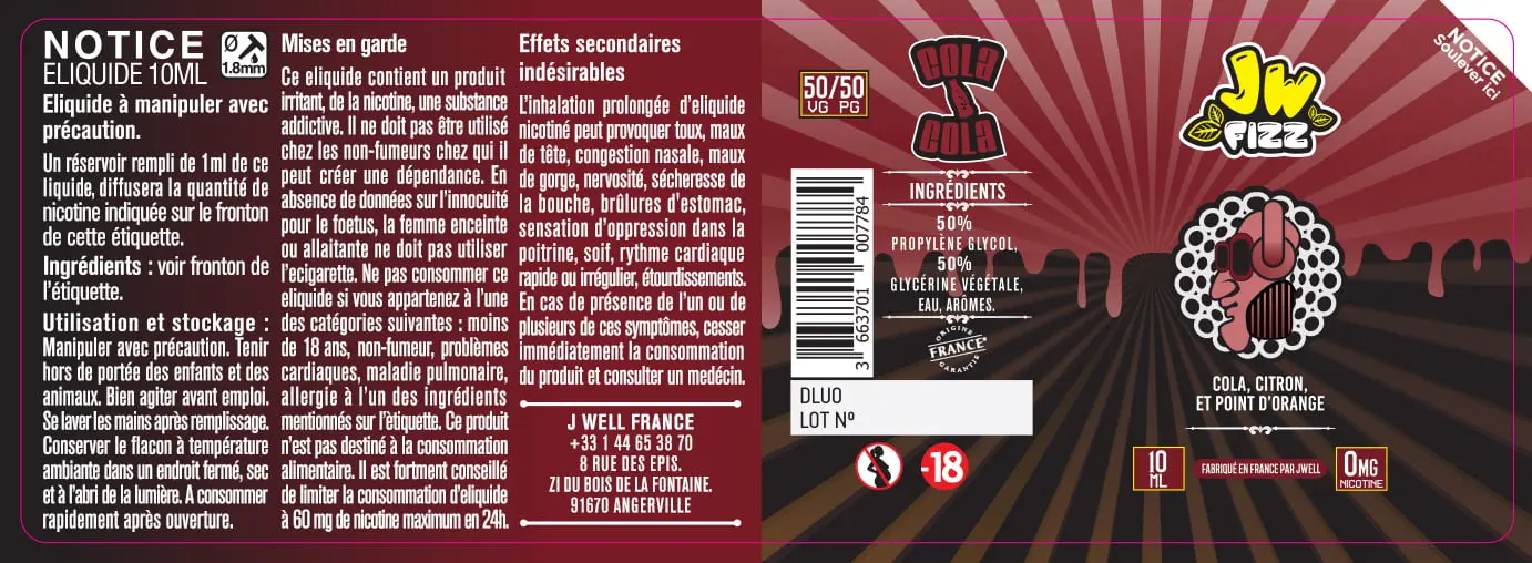 40X114 10ML COLA-FIZZ10ml-0mg