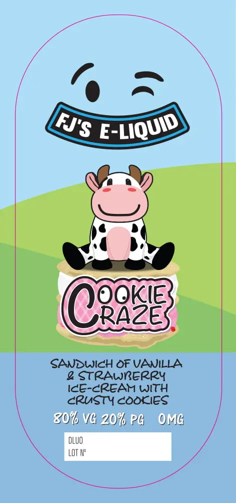 80X35 500ML COOKIE CRAZES FJ'S ELIQUID_BAG Box