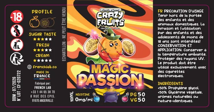 30X60 10ML CRAZY-FRUITS_PASSION_10ML